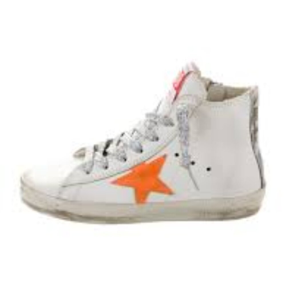 Golden Goose "Fancy" Leather High Top Sneakers - Size 37/7